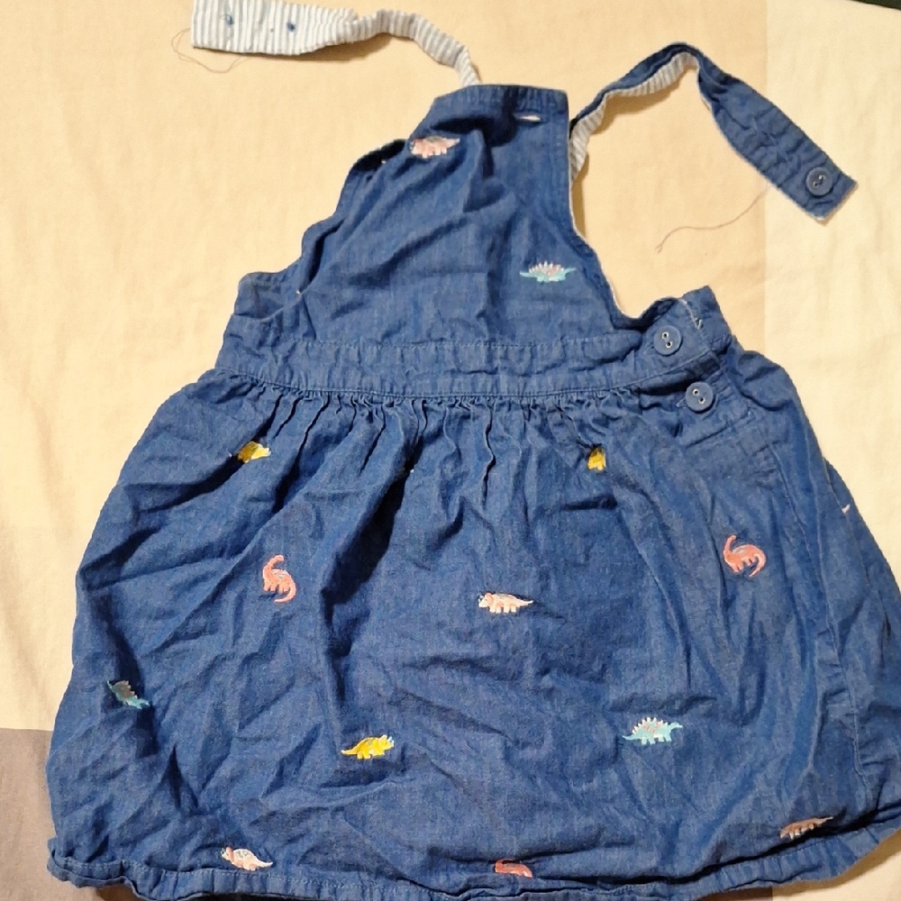 Toddler Dinosaur Overall Dress